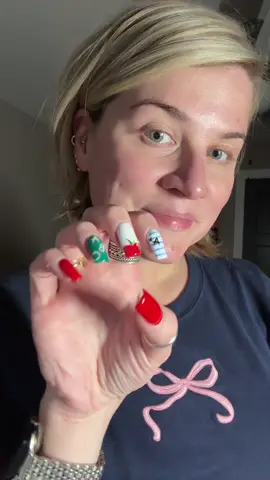 I did my own back to school nails  #fyp #foryoupage #nailtok #nailart #nailinspo 