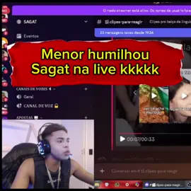 Menor xingou o sagat na live kkkkk @Sagat_ oficial_   #tiktok #lives #twitch #sagat #fyp