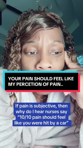Why are we telling patients what pain should feel like based off our perception of pain? #abelism #empathy #painmanagement #painadvocate #ernurse 