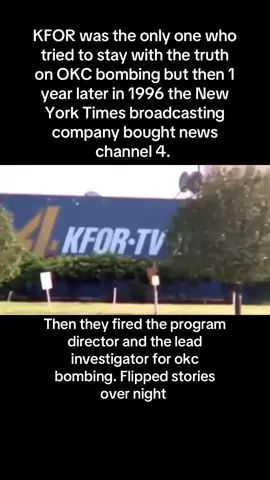 KFOR news channel 4 tried to cover the Oklahoma City bombing correctly. But then about a year later a broadcasting company bought it and then fired everyone who was trying to cover 4-19-1995 the correct way. Reinvestigate 4-19-1995 🎗🚨🚔 #okc #news #history #crime #fyp 