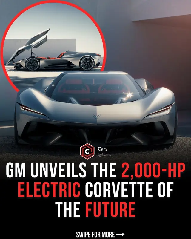 Chevrolet’s new Corvette CX concept envisions a 2,000-horsepower, quad-motor EV without abandoning the Corvette’s core design DNA. Revealed at The Quail during Monterey Car Week, the CX packs four independent motors and a 90 kWh structural battery, delivering AWD torque vectoring and downforce-on-demand via a fan-assisted ground-effect system that mimics the McMurtry Spéirling’s vacuum trick. A forward-tilting fighter-jet canopy replaces doors, opening to an Inferno-Red two-seat cockpit with a yoke steering wheel, PSP-size center screen, and a windshield that doubles as a full-width head-up display for telemetry overload. GM also showed the CX.R Vision Gran Turismo: the same 2,000 hp headline but achieved with a 900-hp, 15,000-rpm 2.0 L twin-turbo V-8 plus three e-motors, all wrapped in Corvette Racing’s black-and-yellow livery—ready to drive virtually in Gran Turismo 7 later this month. While neither car is slated for production, Chevrolet says the CX pair will guide Corvette styling and aero philosophy for the next generation, hinting that America’s sports-car icon is preparing to go all-electric—and utterly outrageous.