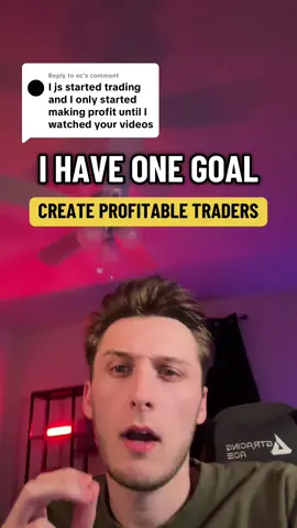 Replying to @ec I have one goal. Create profitable traders.  #daytrading #howtotrade #stockstowatch #tradingeducation 