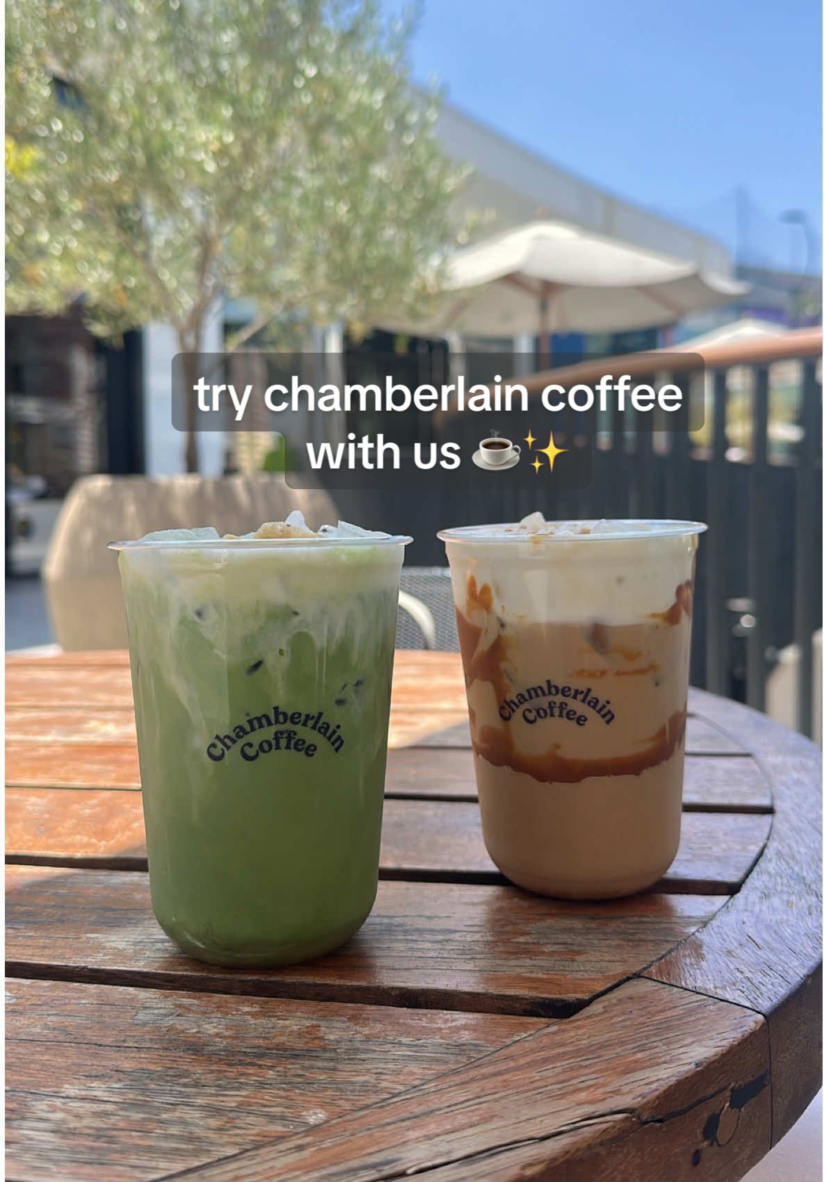 so yummy and we got freebies!! #chamberlaincoffee #emmachamberlain #matcha #coffee #centurycity 