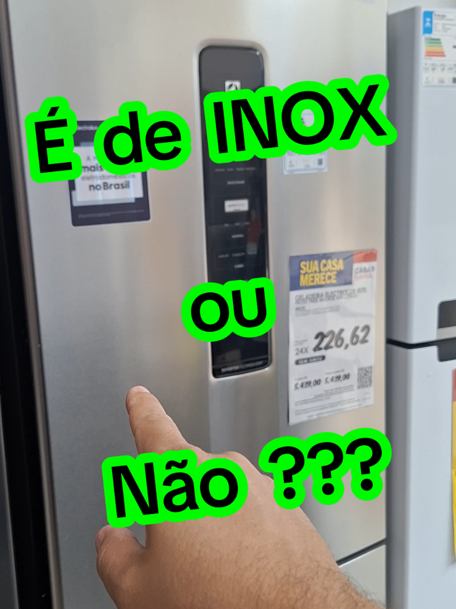 Geladeira de INOX ou Não ? #geladeira #cozinha #casa #litoral #mulher 