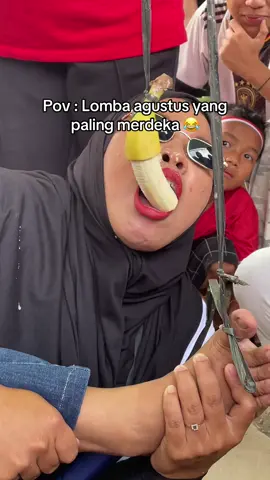 Pov : Lomba agustus yang paling merdeka 😂 #lomba #agustus #makanpisang #pyppppppppppppp #lombaibuibu 