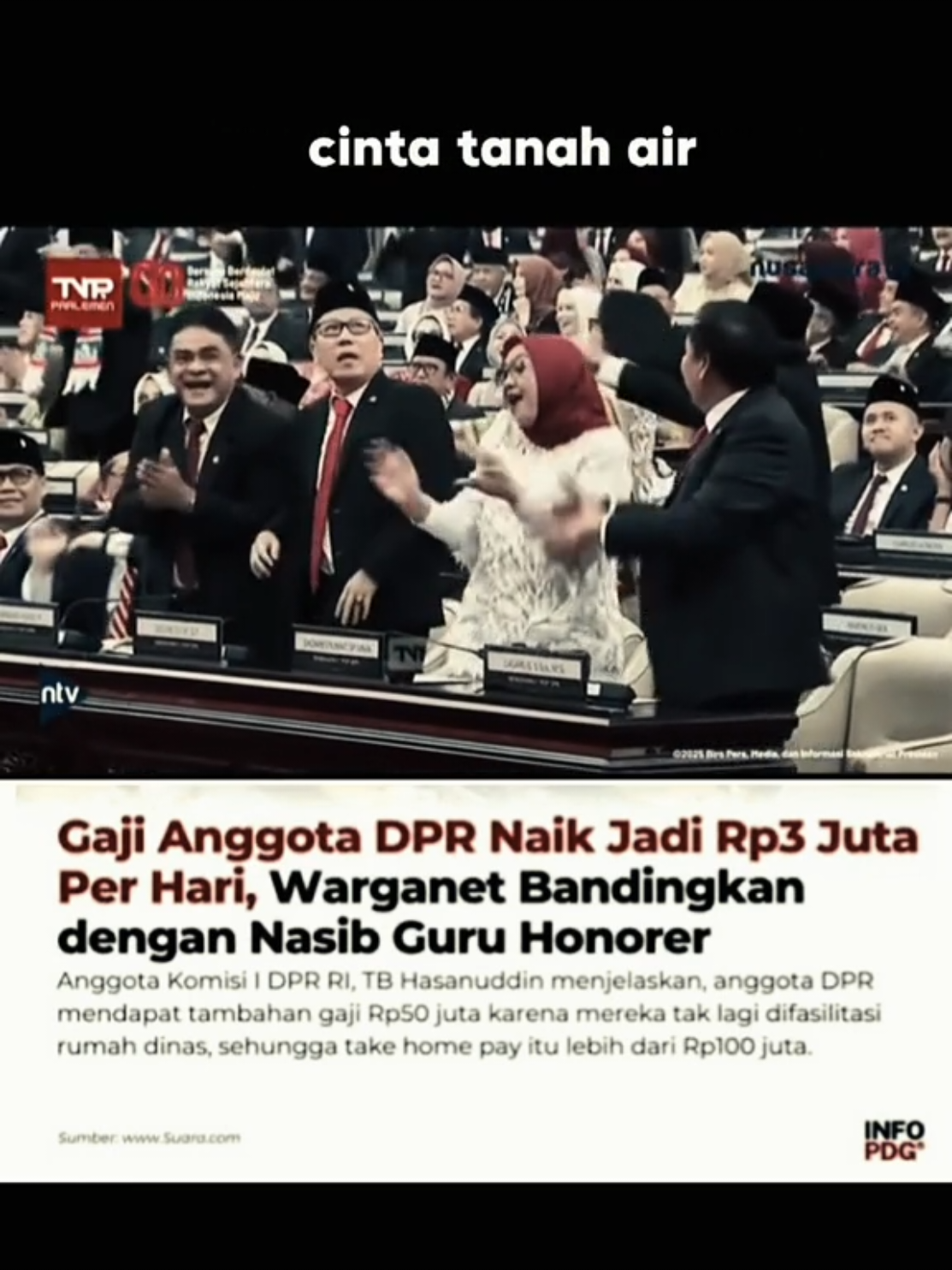 GAJI DPR NAIK 3JT PER HARI Sedangkan ada yang digaji 300Rb Per Bulan.  #dpr #gajidpr #dprri 