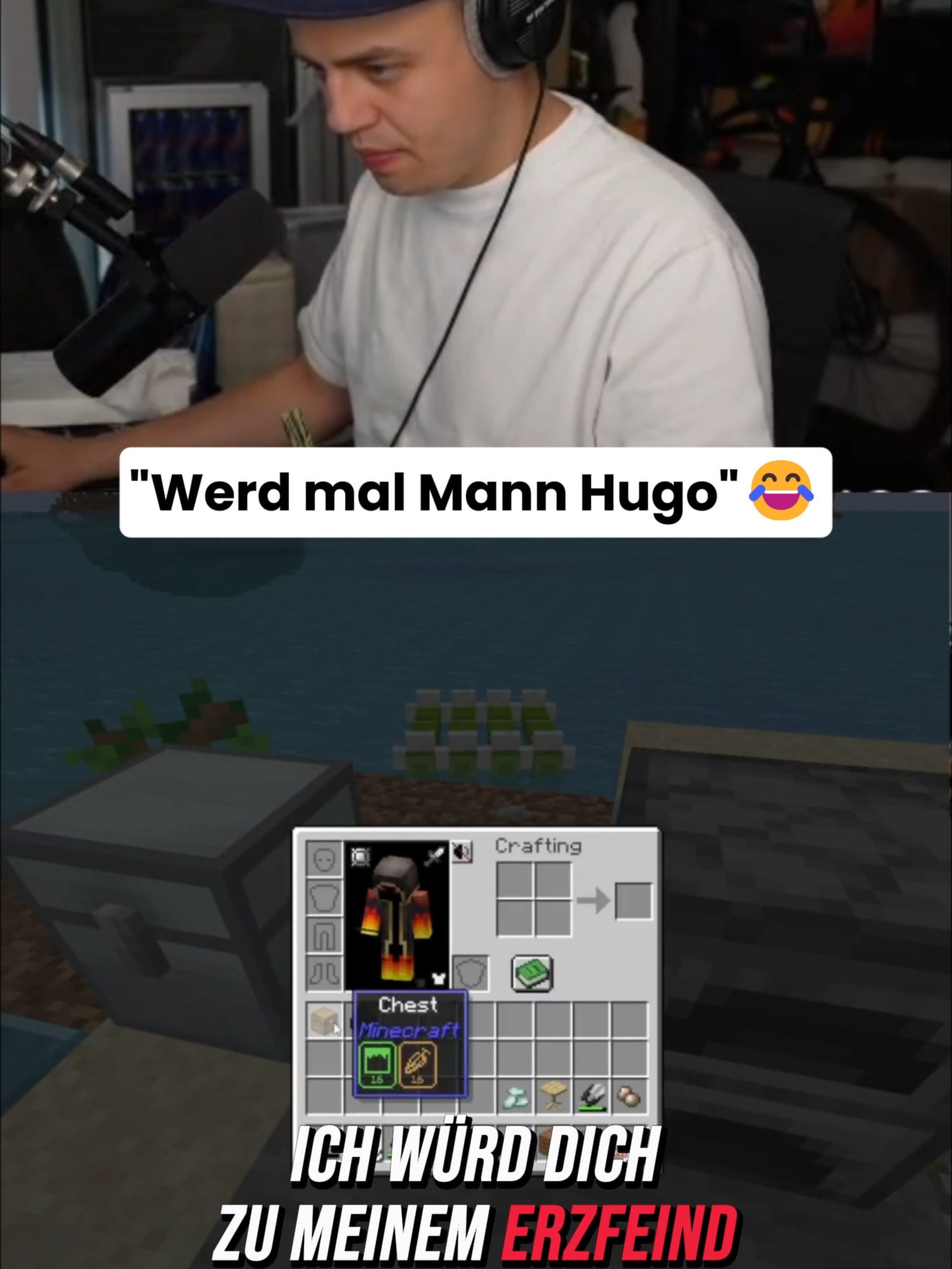 Hugos Longboardtour jetzt schon abgebrochen?🤔😂 #papaplatteclips #papaplatte #rewinside #Minecraft #Longboardtour#letshugo #funnyyyy #fyp