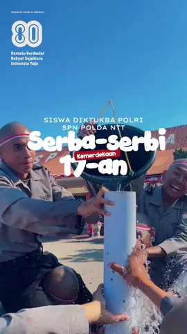 Minggu, 17 Agustus 2025 Dalam rangka memeriahkan Hari Ulang Tahun Kemerdekaan Republik Indonesia ke-80, siswa Pendidikan Pembentukan Bintara Polri T.A. 2025-2026 SPN Polda NTT melaksanakan berbagai perlombaan dengan penuh semangat dan sportivitas. Sebelum kegiatan dimulai, Ka SPN Polda NTT Kombes Pol Dr. Ferry Harahap, S.I.K., M.Si. memberikan motivasi serta menanamkan nilai-nilai kejuangan, persatuan, dan kebersamaan kepada para siswa. Perlombaan ini bukan hanya sekadar hiburan, tetapi juga sarana untuk menumbuhkan jiwa nasionalisme, kekompakan, dan semangat Bhayangkara muda dalam mengisi kemerdekaan. 🇮🇩 Dirgahayu Republik Indonesia ke-80 — Merdeka! #HUTRI80 #DirgahayuRI #SPNPoldaNTT #DiktukbaPolri #PolriPresisi #IndonesiaMaju #SemangatKemerdekaan #BhayangkaraMuda #BanggaMelayaniBangsa #nttpride🏝🔥 #xyzbca #fypシ 