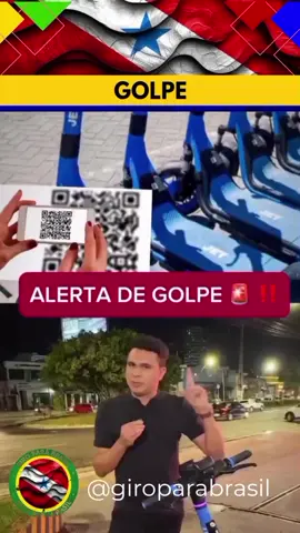 🚨 ATENÇÃO BELÉM -PA: GOLPE DO QR CODE DOS PATINETES JET JÁ ESTÁ ACONTECENDO. 🛴Golpistas estão colando Que Codes falsos nos patinetes da Jet e redirecionamento os pagamentos para contas fraudulentas . 💳 O único jeito seguro de recarregar é pelo app oficial do Jet , via Pix gerado dentro do aplicativo ou cartão de crédito cadastrado . Qualquer QR CODE colado no patinete e fraude. Se essa informações te ajudou, compartilhe nos comentários para que mais pessoas fiquem atentos e não caiam nesse golpe. Para mais, siga @giroparabrasil  Reprodução: Na Boca do Povo Paraense #golpe #patinetes #belemdopara 