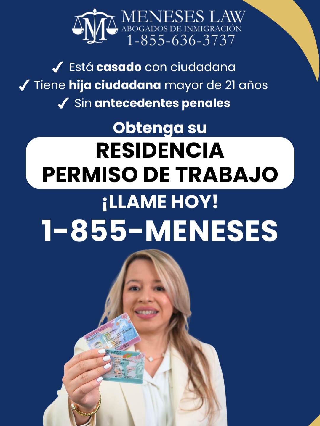 🚪 Aunque su esposo tenga 2 entradas, aún podría existir una opción legal. 📲 Descúbrala con Meneses Law. ✨🇺🇸Dedicados a Resultados!🇺🇸✨ 🗣Permiso de trabajo! 🗣Residencia! ✅¿Casado o divorciado de un ciudadano? ✅¿Tiene hijo ciudadano mayor de 21 años? ✅¿Sin antecedentes penales? ¡Llámenos! 📞1-855-MENESES ☎️1-855-636-3737 Estamos a sus órdenes todos los días de 7am a 10pm CT para agendar su consulta. Les recordamos que toda la información vista en el video es general y no constituye consejo legal. Cada caso requiere una consulta personalizada con el equipo de Meneses Law. Este video no implica representación legal. #abogadadeinmigracion #abogadameneses #meneseslaw #CambiandoVidas #abogada #inmigracion #permisodetrabajo #htx #houston #residencia