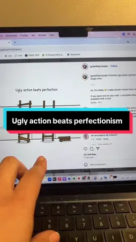 You will get so much further by just starting 💪 The best feedback comes from doing.  TikTok disclaimer: This video advice is general in nature and does not replace your doctor or your therapist. #perfectionism #psychologytips #navigatepsychology #fyp 