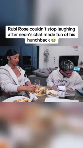 Rubi Rose couldn’t stop laughing after neon’s chat made fun of his hunchback 😭 #n3on #neon #rubirose #viral #fyp 