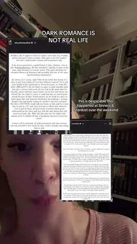 Dark romance already gets dragged through the mud by critics, and then stuff like this happens and makes it so much worse. These are books, they’re meant to stay fiction. Nobody signed up to be treated like a character out of a story. Consent and respect should not even have to be explained at this point. It is really disappointing to see people forget that behind the books are real humans who deserve to feel safe. We can enjoy the genre we love without crossing those lines. #sinnersandstardust #fiction #hdcarlton