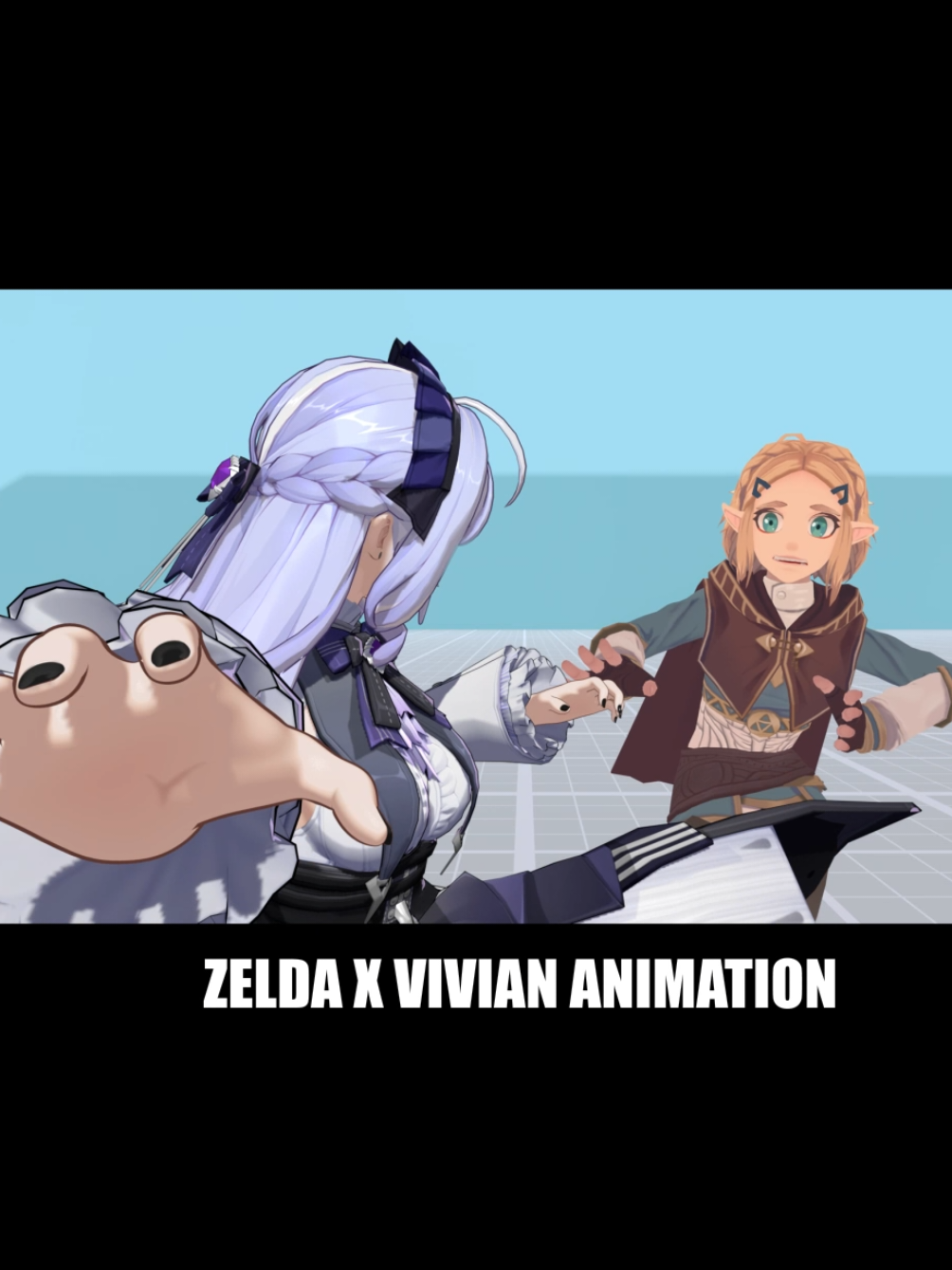Zelda and Vivian just playing together..... probably. #animation #blender #3d #zelda #zenlesszonezero 