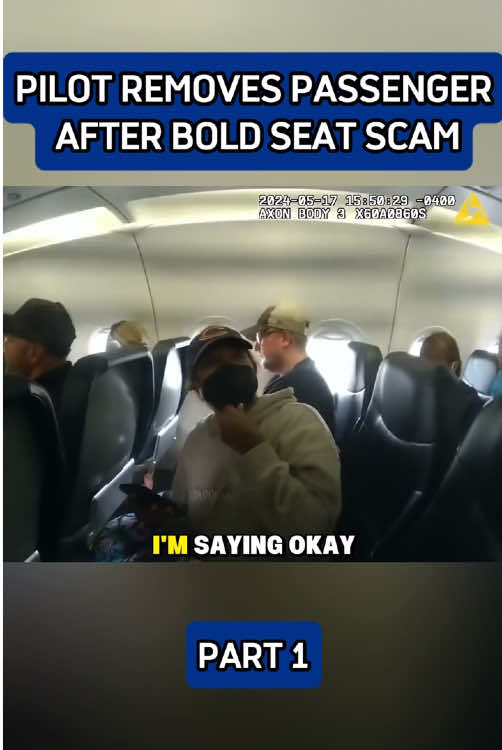 Pilot Removes Passenger After Bold Seat Scam#police #bodycam #cop 