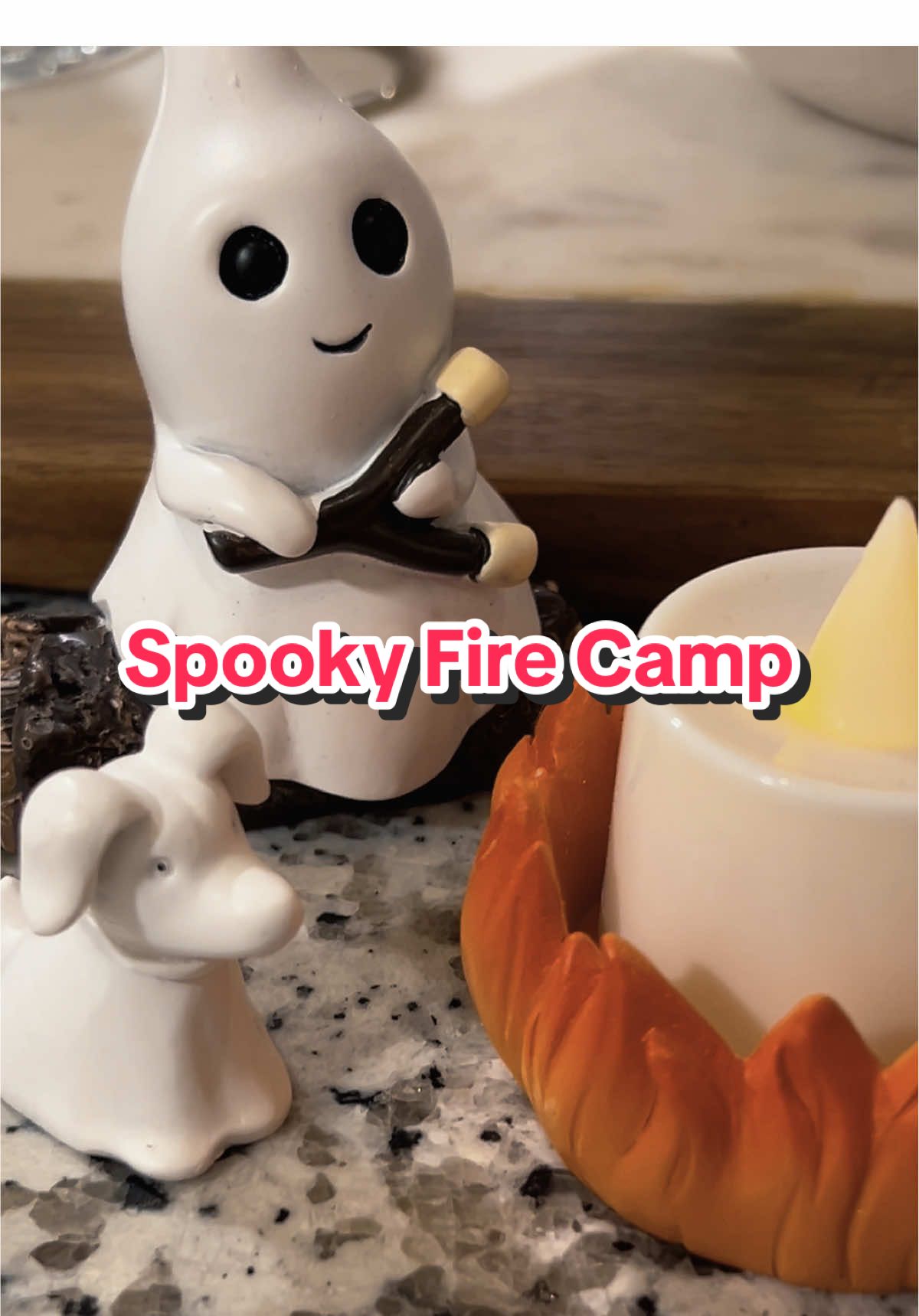 Spooky Camp Fire Decor #ghost #spooky 