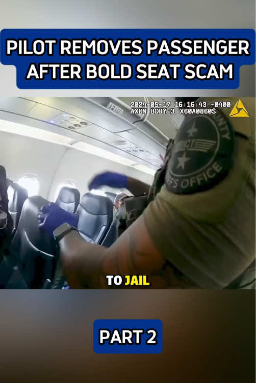 Pilot Removes Passenger After Bold Seat Scam#police #bodycam #policeofficer 