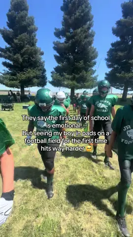 Big emotional baby over here 🥺 my boy stepped out of his comfort zone this year & is trying football and he loves it! I’m so proud! #fyp #linemenleadtheway #footballseason #middlechild #mybaby 