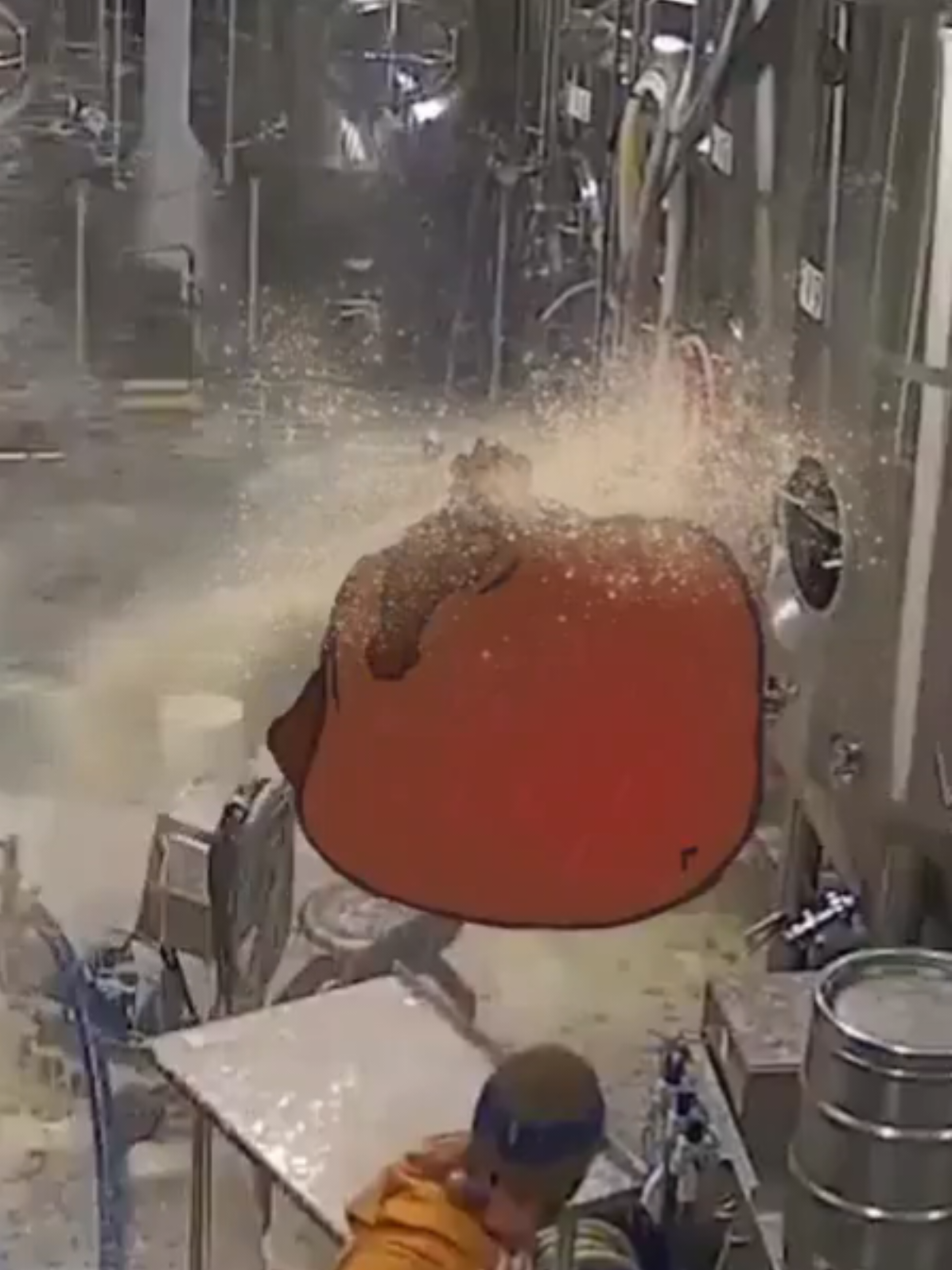 BREAKING NEWS: Beer tank explodes at a local brewery! #news #beer #furry #brewery #new 