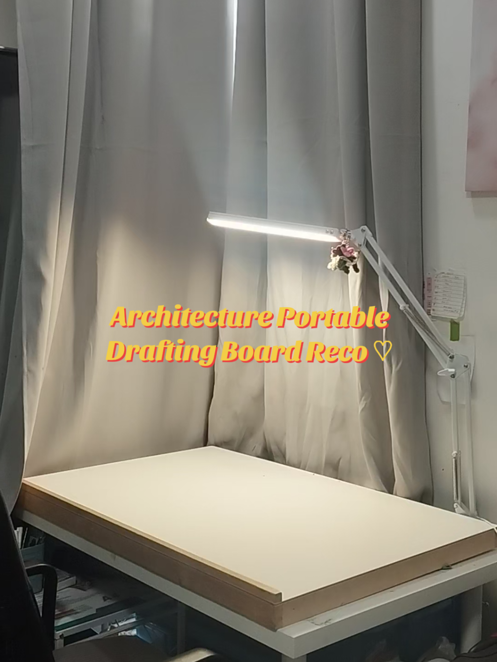 you guys don't know how much I love this portable drafting board 😭🫶🏻 #draftingboard #architecturestudent #archistudent #draftingtable #arkimaterials 