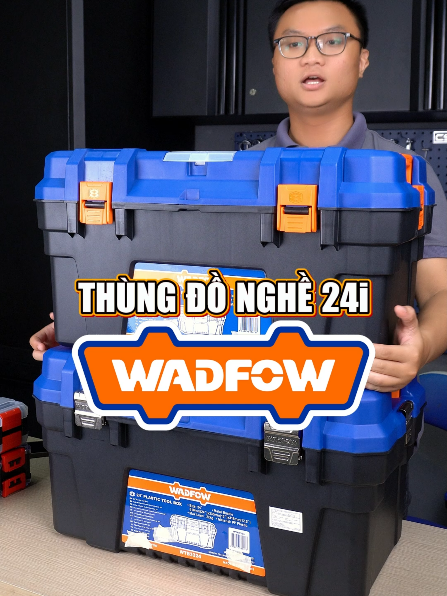 Thùng đồ nghề size to đùng đã về hàng phục vụ anh em điện lạnh, sửa chữa, chị em gia đình tìm thùng chứa đồ tham khảo ngay thùng 24inch size đại của Wadfow, chỉ về số lượng có hạn, anh chị em tranh thủ nhé! #XSafe #Tools #DIY #Wadfow#suachua #giadungtienich