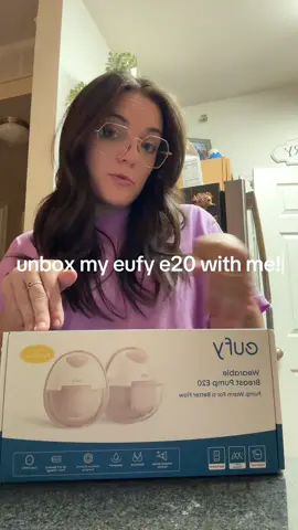 unboxing my new eufy e20 wearables ! i’m so excited to try them ! #fyp #pumpingmom #pumping #MomsofTikTok #breastfeeding 
