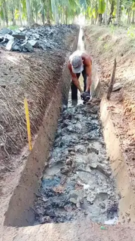 Nyangkul serpis parit,pemilik kebun datang 