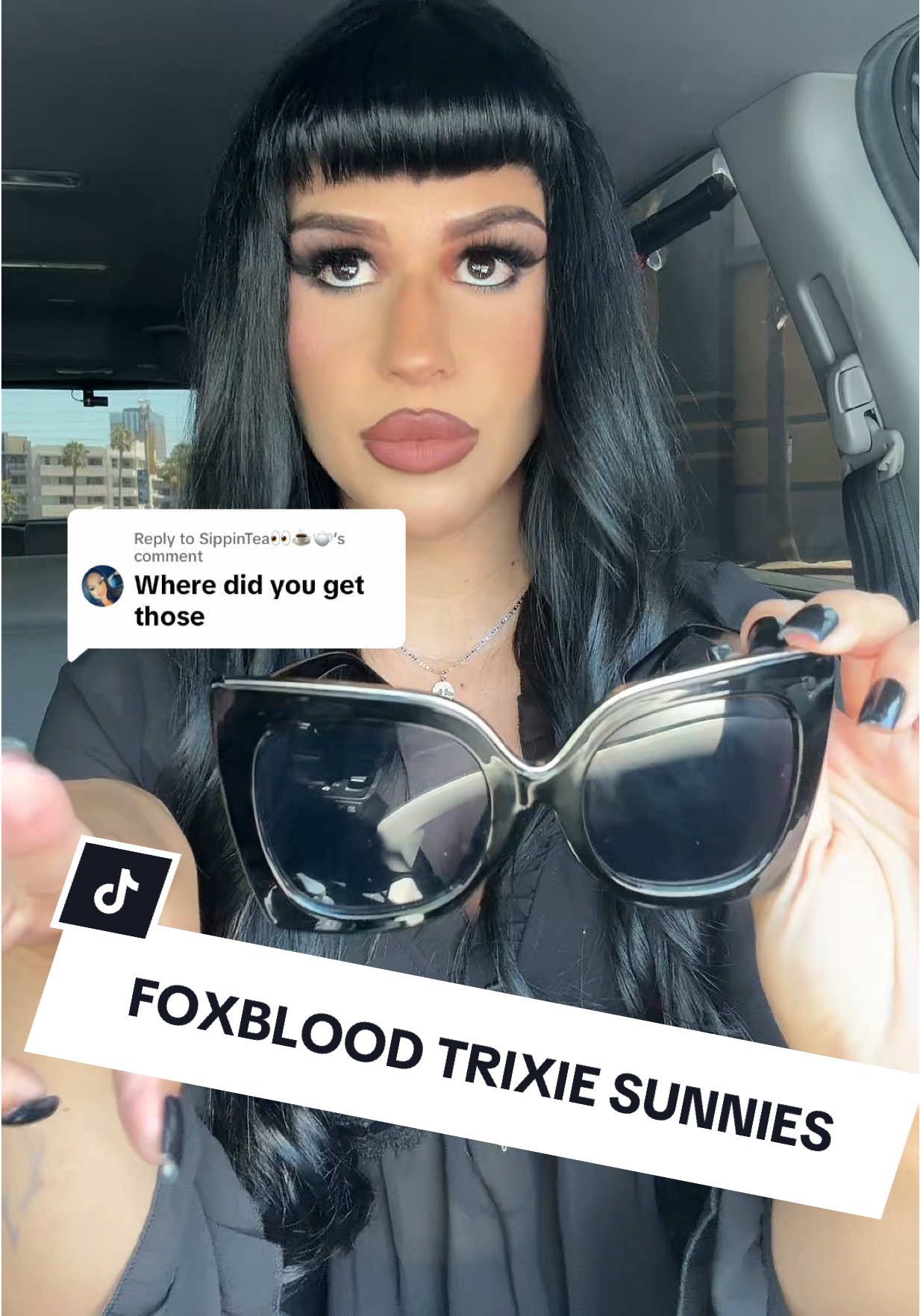 Replying to @SippinTea👀☕️🫖  Foxblood has the CUTEST sunnies! These ones are “Trixie” I linked them in the orange shopping cart!🖤  #foxbloodshop #sunglasses #tiktokshop #tiktokshopcreatorpicks #tiktokmademebuyit 