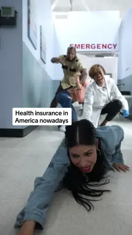 Health insurance in America nowadays 😫😨 @Daphnique Springs @JamieARiley @Dicethebarber #comedy #relatable #healthinsurance 
