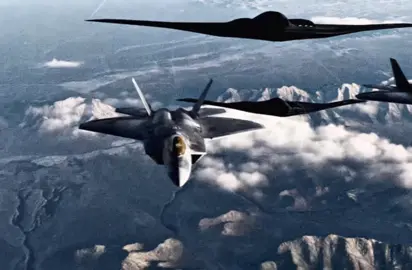 Best escort you can get… @iceman_fox1  #viral #fyp #aviation #f22 #b1 