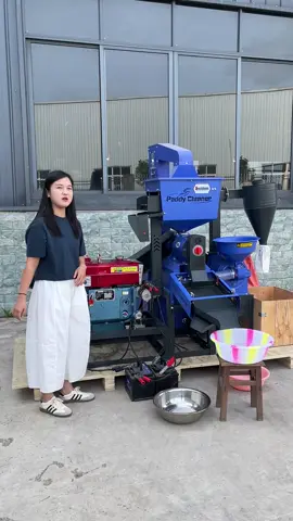 5in1 rice milling machine with 22hp diesel engine.600kg/h capacity. #ricemill #agromachine 