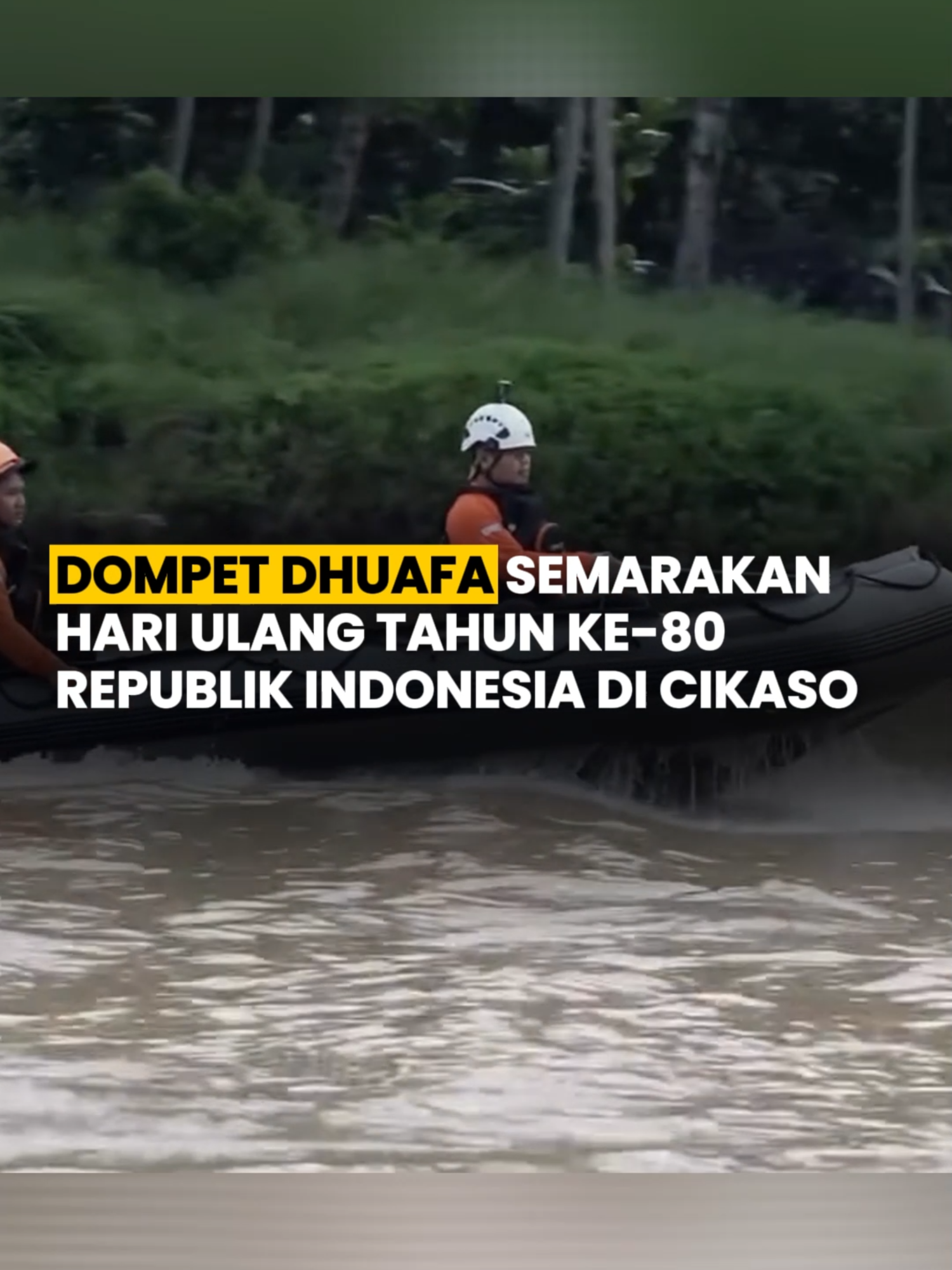 Dompet Dhuafa semarakan Hari Ulang Tahun ke-80 Republik Indonesia di Sekolah Dasar Negeri Ciloma, Desa Cibitung, Kecamatan Cibitung, Kabupaten Sukabumi, Provinsi Jawa Barat pada Minggu (17/08/2025). Dalam momentum istimewa ini, Dompet Dhuafa melalui Disaster Management Center (DMC) membentangkan bendera merah putih raksasa dari Sungai Cikaso. Warga setempat pun sangat antusias ikut serta dalam membentangkan bendera tersebut sebagai simbol kebanggaan nasional. Selain itu, Dompet Dhuafa melalui Lembaga Pelayan Masyarakat (LPM) dan Corps Dai Dompet Dhuafa (Cordofa) menyalurkan bantuan tunai kepada 85 penerima manfaat. Bantuan tersebut diberikan kepada anak yatim-piatu, guru mengaji, guru honorer, lansia, serta veteran. Baca Selengkapnya di Sukabumiupdate.com Redaktur: Ikbal Juliansyah Editor Video: Rio Andhika #sukabumiupdatecom #sukabumiupdate #kotasukabumi #kabsukabumi #hutri #hutri80 #dompetdhuafa