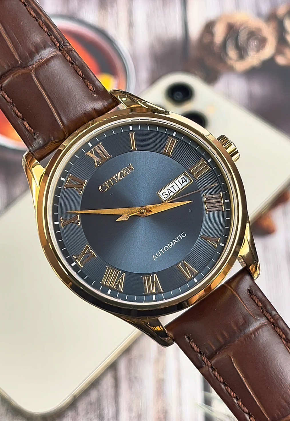 Hot…hot shop mới cập bến 1em Citizen dòng máy Automatic mặt xám đen kim cọc mạ PVD siêu sang giá chỉ hơn 2triệu xíu #donghonam #donghochinhhang #donghonhat #citizen 