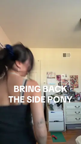 side pony w side bangs!! 