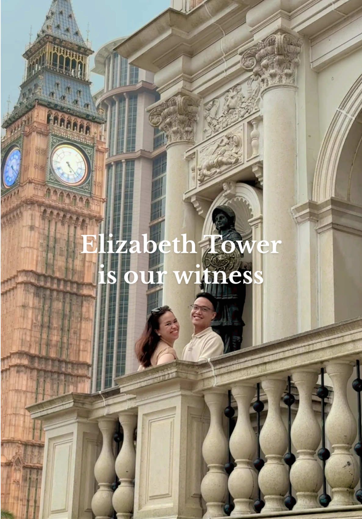 Main character of our own story 🤎 #elizabethtowermacau #elizabethtower #clocktower #clocktowermacau 