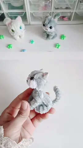 Mèo con : tiếp tục phần thân chú mèo con nè #kẽmnhung #DIY #handmade #kemnhung #meo 