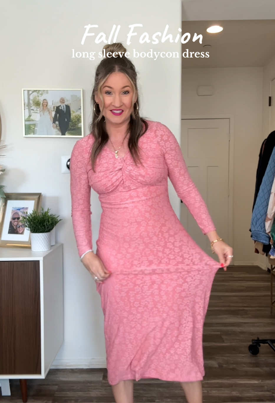 This dress is comfy and beautiful! 💕  @ZESICA  #falldress #longsleevedress #fallfashion #over40fashion #modestfashion 
