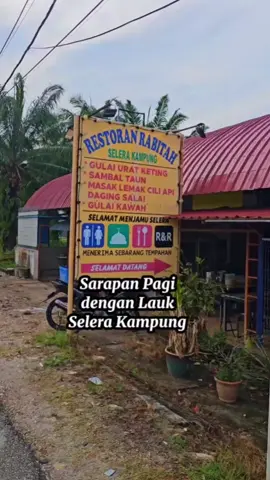 Restoran Rabitah Sarapan pagi dan menu selera Kampung, banyak lauk di sediakan Gulai Urat keting, Sambal Taun, Masak Lemak Cili Api, Daging Salai dan Gulai Kawah #MYFoodie  #MakanLokal  #laukkampung 