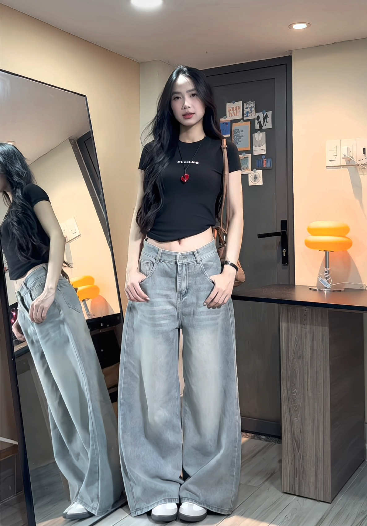 Mê màu với form này xỉu, ưng lắm nha #miaajeans #quanjeans #quanjeanongrong #oufit #42kgmacgi 