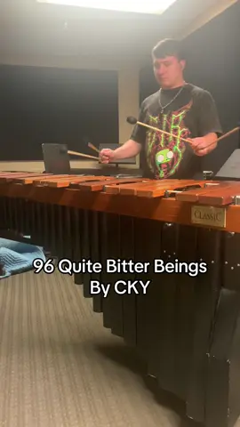 Wondered how this would sound on marimba since I’ve been listening to it a ton. Thought it sounded cool! #CKY #96quitebitterbeings #rockmusic #marimba #beats #percussion #percussionist #composer #composition #groove #campkillyourse #gir #invaderzim 