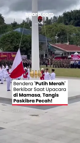 Peristiwa ini dilaporkan juga sempat membuat para peserta upacara kaget dan panik. Terlebih bendera merah putih tersebut sempat menyentuh tanah. Meski begitu, para pengibar bendera Mamasa langsung mengikat ulang bendera agar dapat dikibarkan dengan benar. Setelah beberapa menit, upacara HUT RI ke-80 di Lapangan Kondosapata, Mamasa, pun dilanjutkan. #mamasa #sulawesibarat #hutri80 #upacara #bendera #merahputih #benderaterbalik #paskibraka #bupatimamasa #upacarahutri80 #news #beritavideo #suara