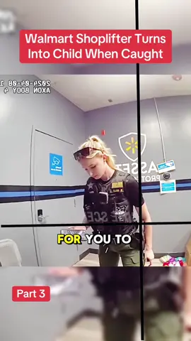 Walmart Shoplifter Turns Into Child When Caught #cops #police #crime #viral #fyp 
