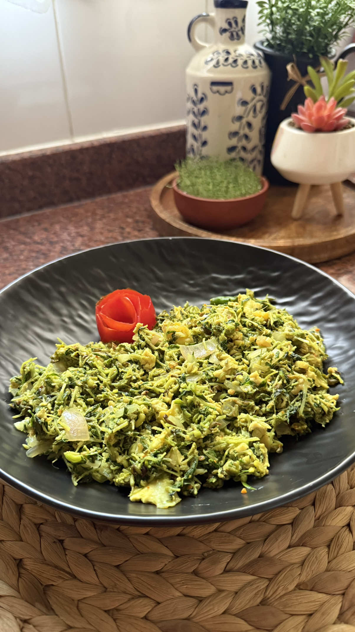 Healthy Microgreens Stir Fry. #healthyfood #microgreens #foodtiktok #doha #qatar 