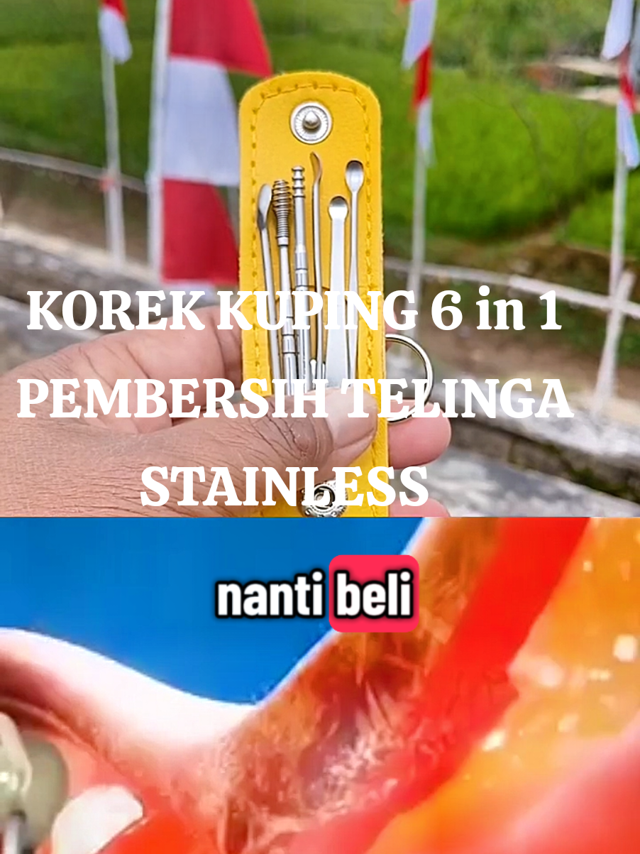 KOREK KUPING 6 in 1  PEMBERSIH TELINGA STAINLESS    #korekkuping  #pembersihtelinga #korektelingastainles #korekkupingstainles #stainles 