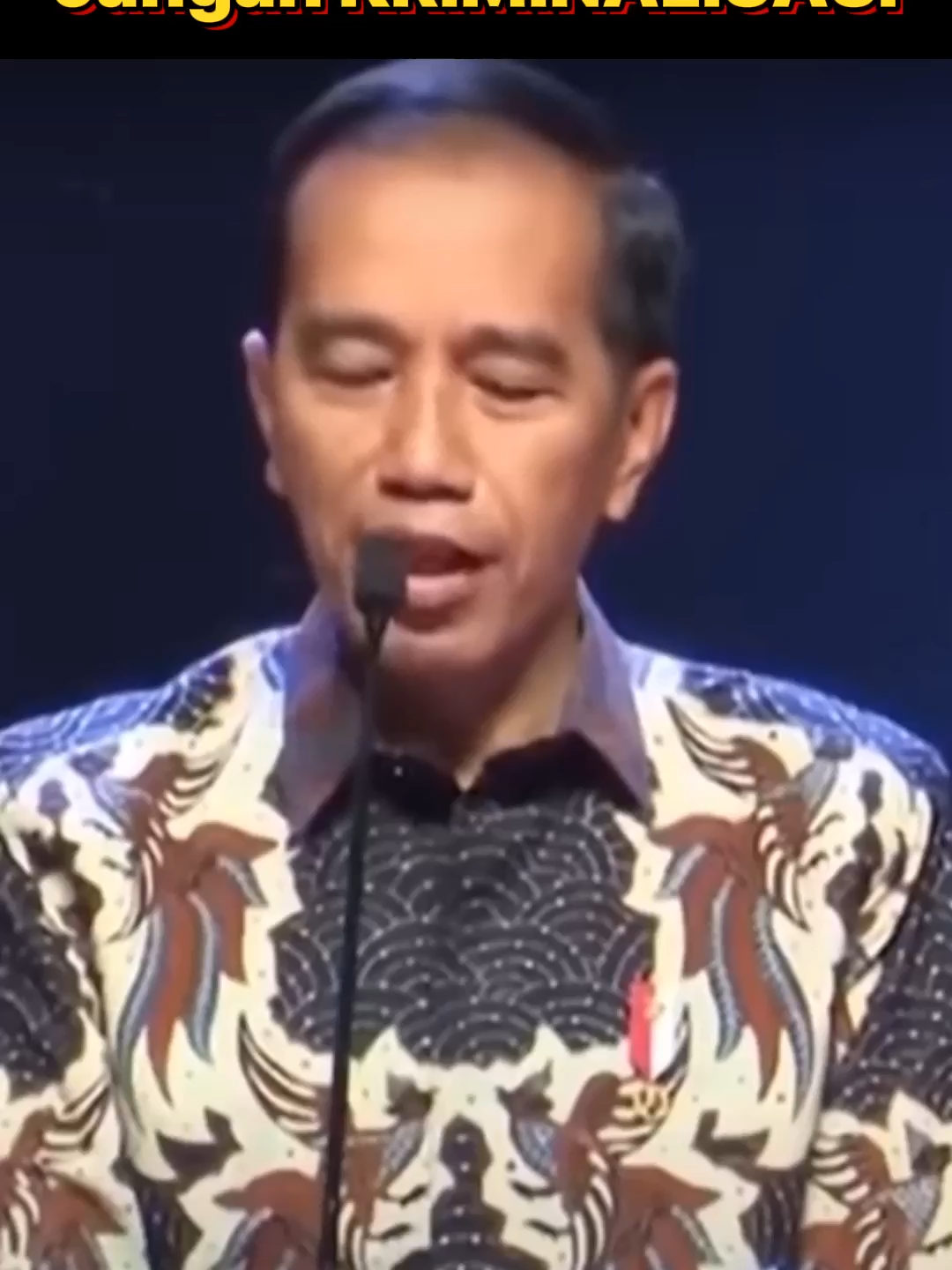 Pak Jokowi menekankan 