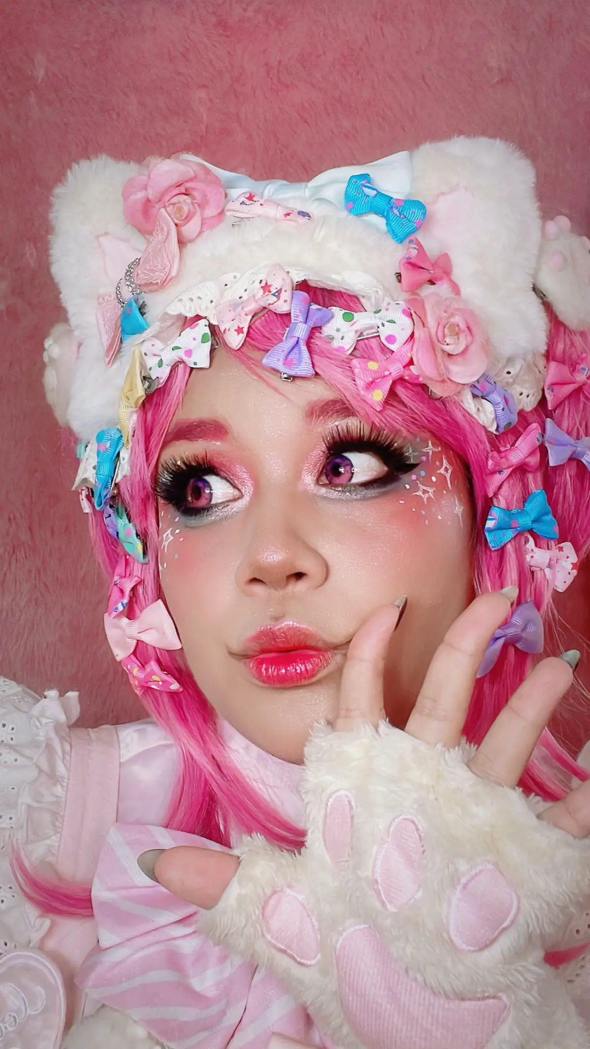Fotitos del look de hoy 💖✨ #makeupartist #eglcommunity #sweetlolitastyle #sweetlolita #kawaiiaesthetic 