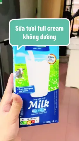Sữa tươi không đường Full Cream để pha Matcha latte hay uống nguyên vị đều ok hết nha. #olderburger #suatuoikhongduong #fullcream #matchalatte #ngocdiepdaily 