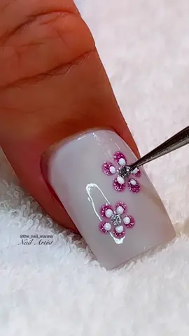 Easy DIY Flower Nail InSpo 🌸 - - - - - - - - - #perthnailtech #nail #fyp #nailart #nailtutorial 