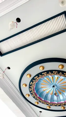 New ceiling golden painting decor home decorating ideas #asmat3d #trending #unfrezzmyaccount #foryou #foryoupage 