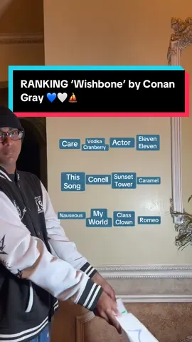 RANKING ‘Wishbone’ by Conan Gray 💙🤍 #wishbone #conangray #albumranking #conangraywishbone #viralvideo 
